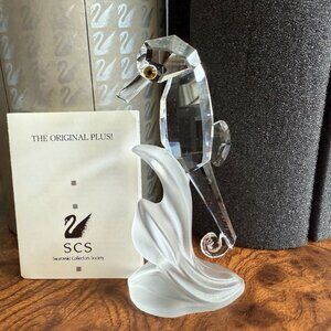 Swarovski Crystal Figurine Seahorse #168683 In Original Box With Certificate